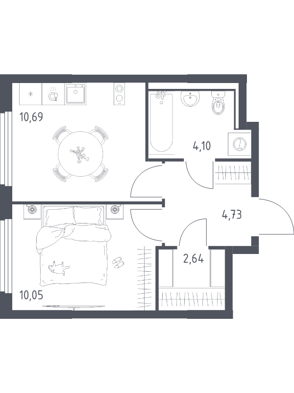 Продажа 1-комн квартиры в новостройке Мисайлово д., Молодежный б-р,  к. 21