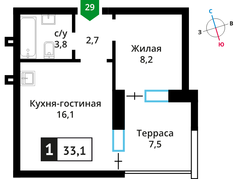 Продажа 1-комн квартиры в новостройке Аристово п., Детства ул.,  к. 5