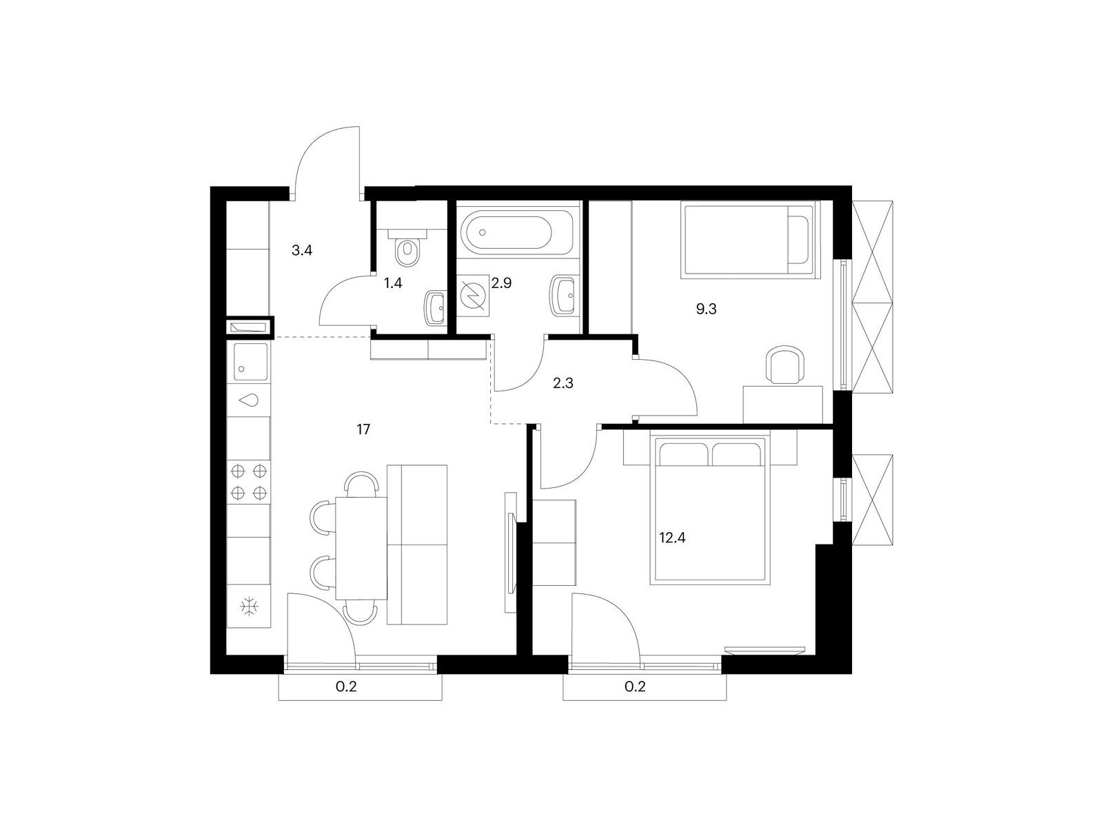 Продажа 2-комн квартиры в новостройке Мытищи, Метровагонмаш, корп.5