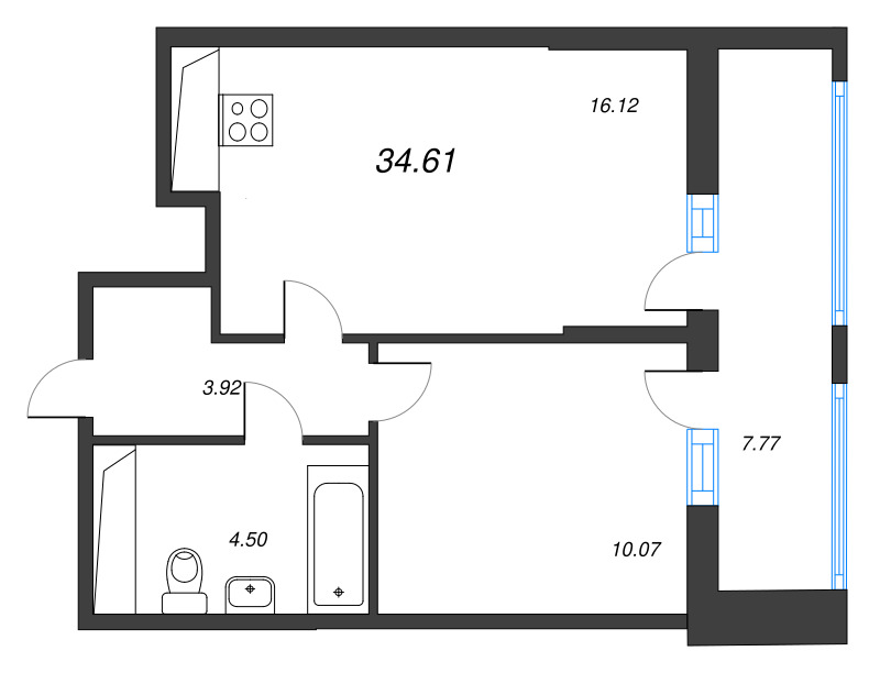 Продажа 1-комн квартиры в новостройке Новосаратовка д., Покровская Дорога ул.,  к. 8