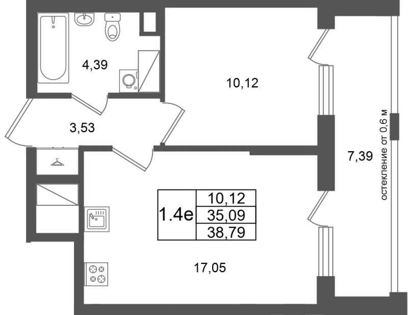 Продажа 1-комн квартиры в новостройке Новосаратовка д., Покровская Дорога ул.,  к. 14.1