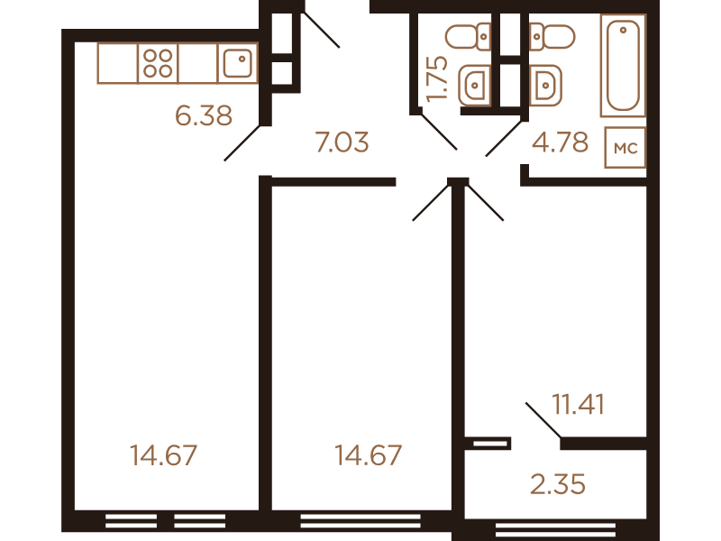Продажа 2-комн квартиры в новостройке Химки г., Олимпийская ул.,  к. 10