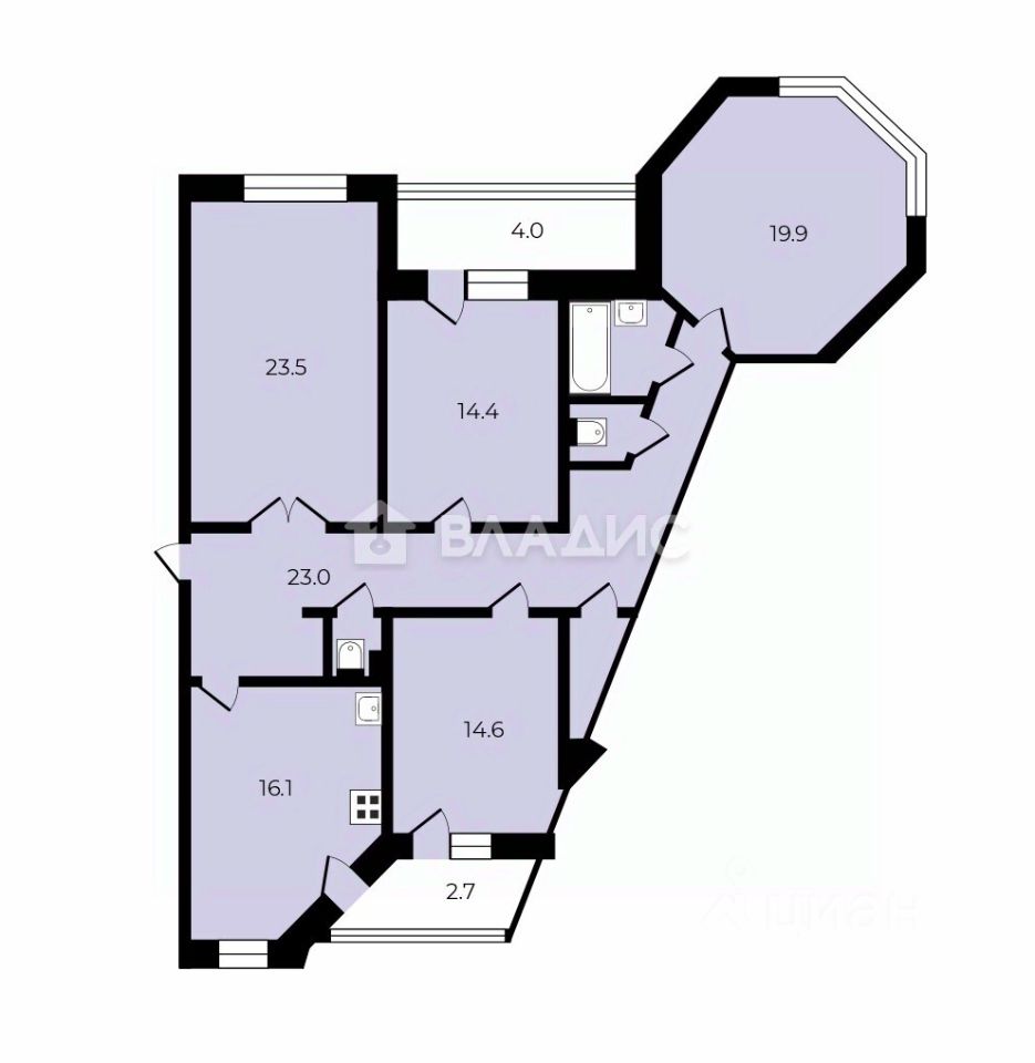 Продажа 3-комн квартиры на вторичном рынке Марьинский мкр, 1
