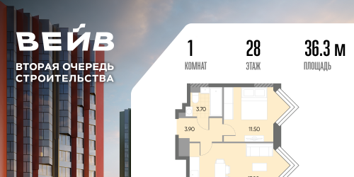 1-комн квартира Борисовские Пруды улица, д.1