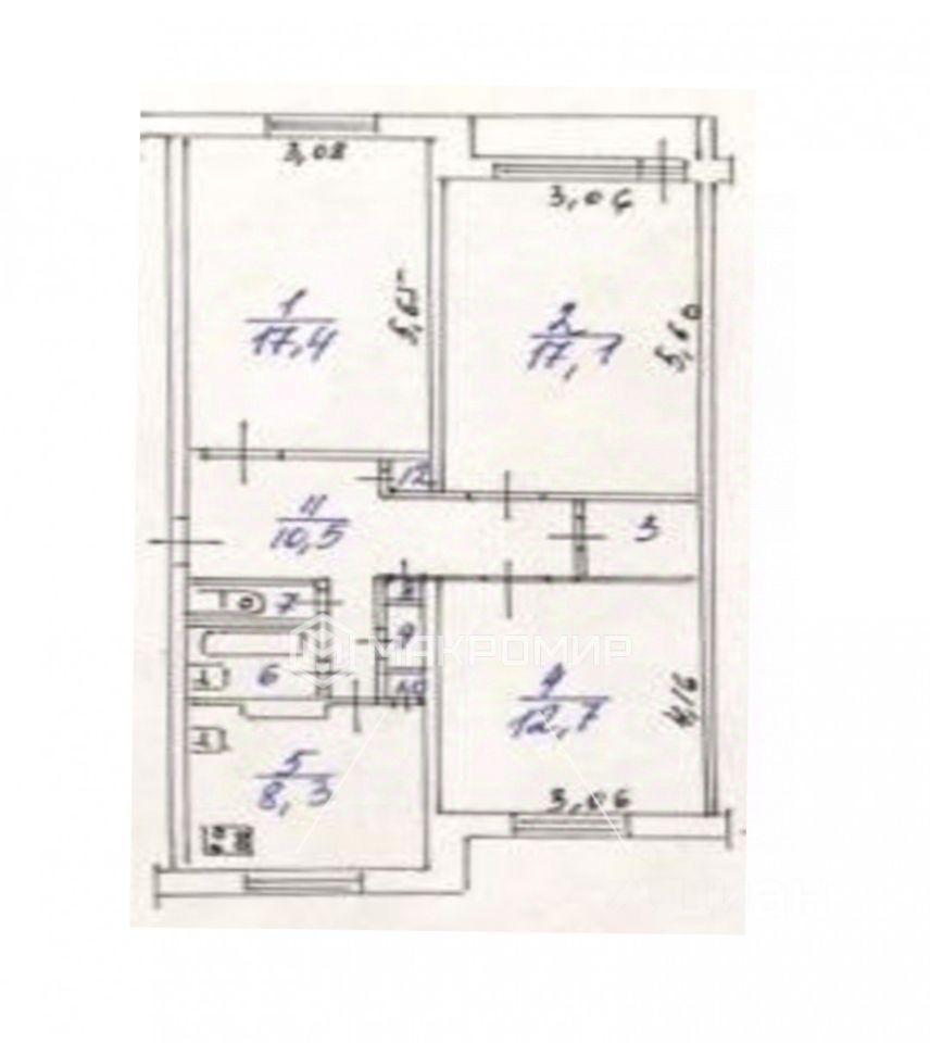 Продажа 3-комн квартиры на вторичном рынке Выборг, улица Декабриста Лунина, 1