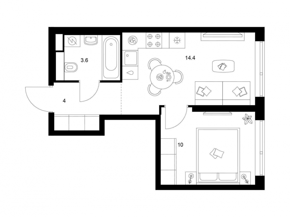 Продажа 1-комн квартиры в новостройке Строгино 360, корп. 1.2