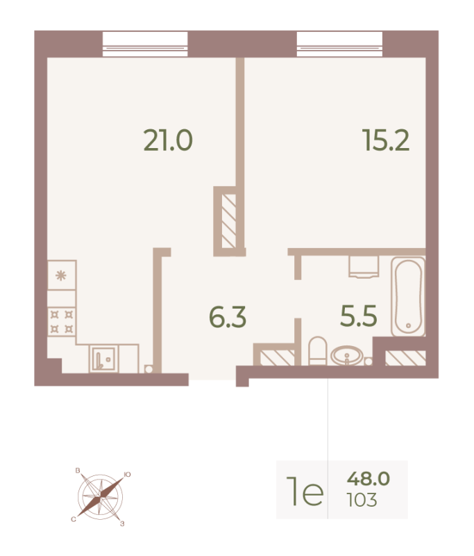 Продажа 1-комн квартиры в новостройке Санкт-Петербург г., Петровский пр-кт,  к. 6