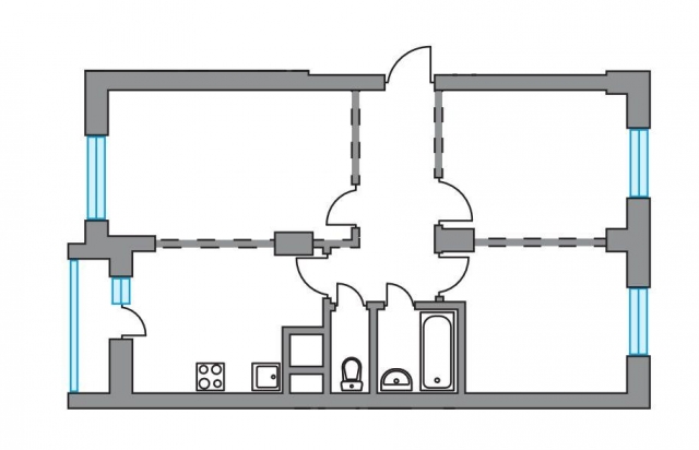 Планировка ЖК Бригантина,  м2
