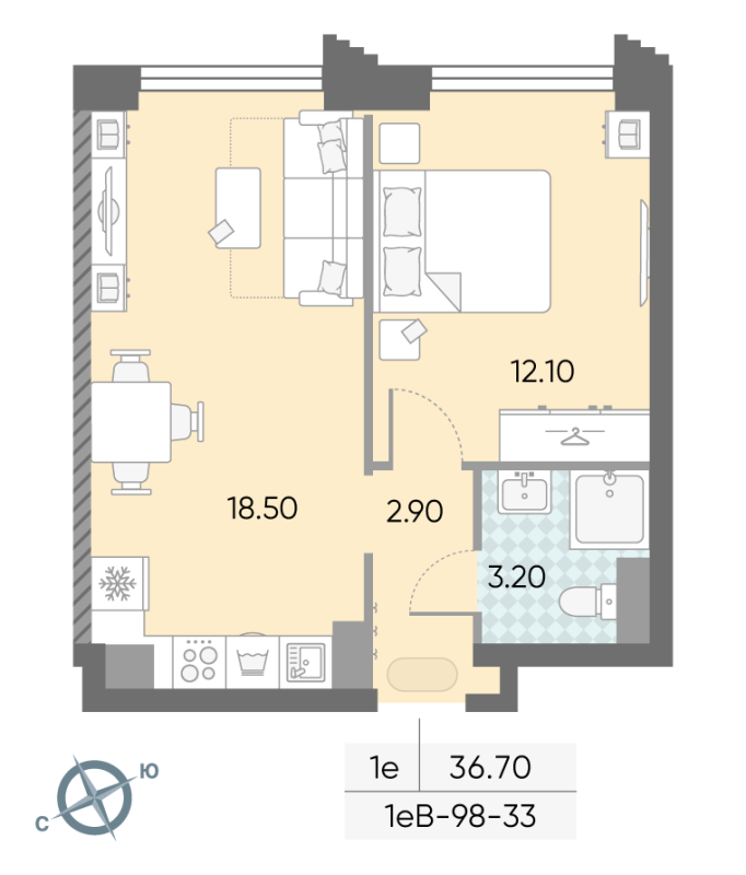 Продажа 1-комн квартиры в новостройке Москва г., Обручева ул.,  к. 1
