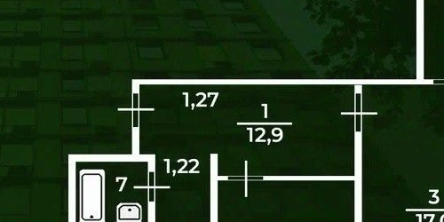 3-комн квартира Школьная улица, 126к1