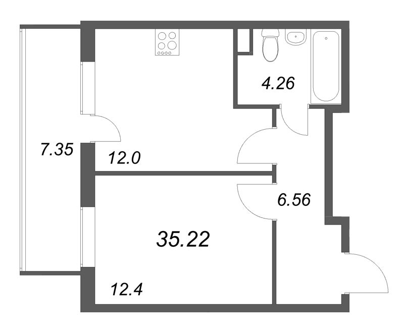 Продажа 1-комн квартиры в новостройке Шушары п., Пулковское ш.,  к. 3.6