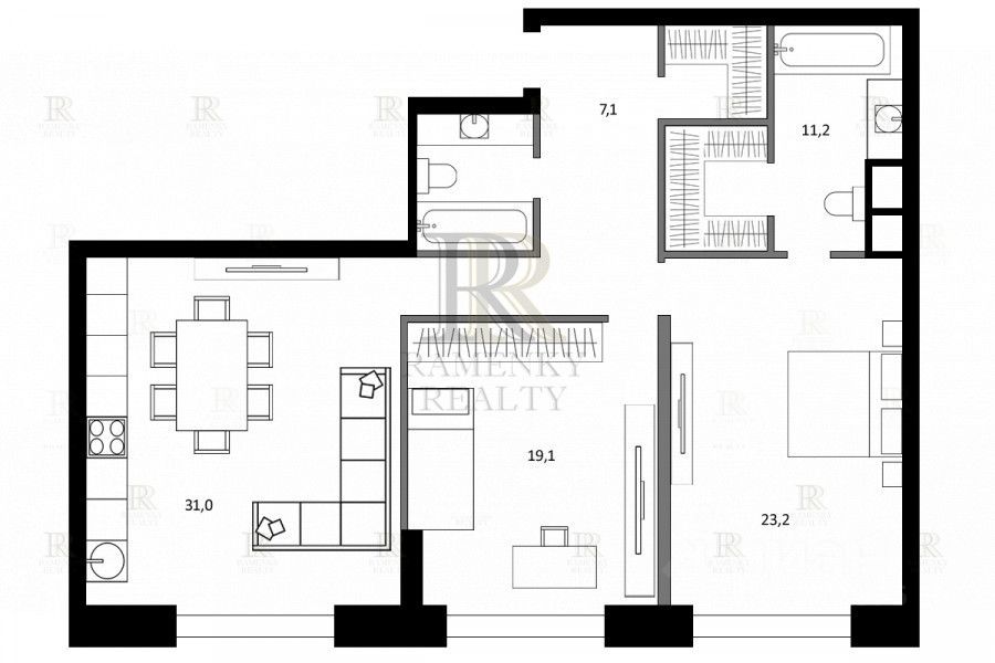 Продажа 3-комн квартиры на вторичном рынке улица Усачева, 15А