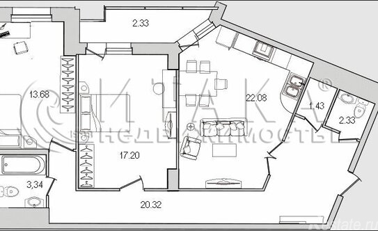 Продажа 2-комн квартиры на вторичном рынке улица Руднева,  д. 16