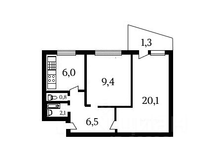 Продажа 2-комн квартиры на вторичном рынке улица Академика Скрябина, 28К2