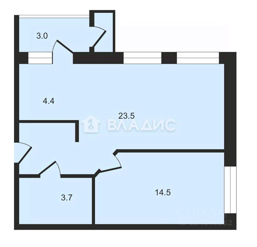Продажа 1-комн квартиры на вторичном рынке улица Багрицкого, 18