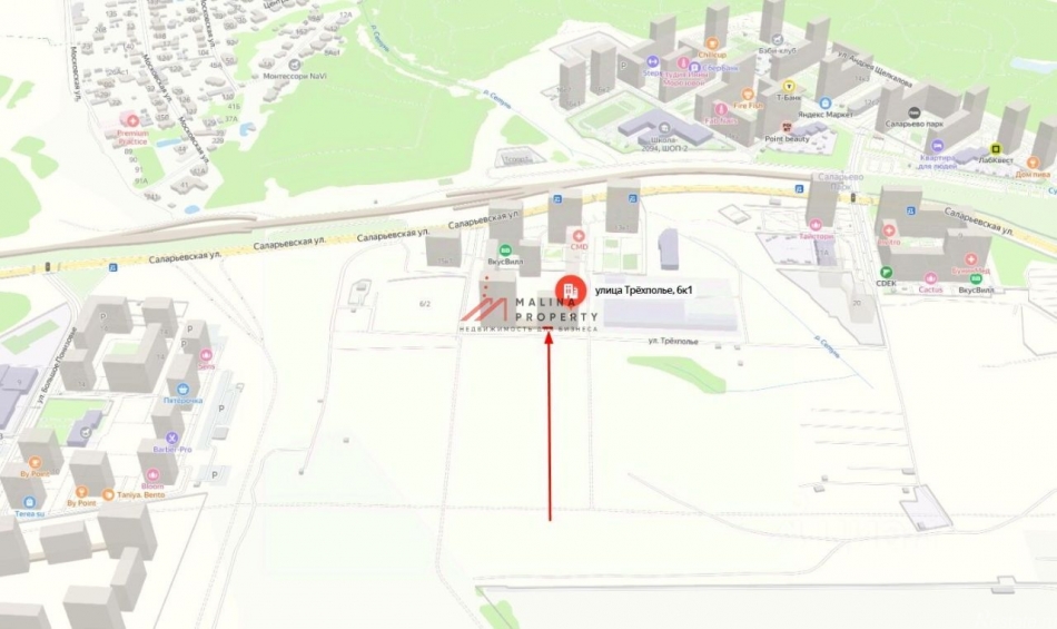 Аренда торгового помещения Саларьевская ул,  д. 6 к1