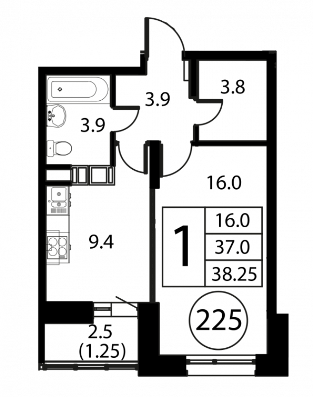 Продажа 1-комн квартиры в новостройке Домодедово с., Жуковского ул.,  к. 2