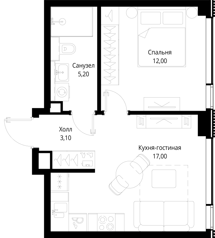 Продажа 1-комн квартиры в новостройке Москва г., Вишнёвая ул.,  к. 1