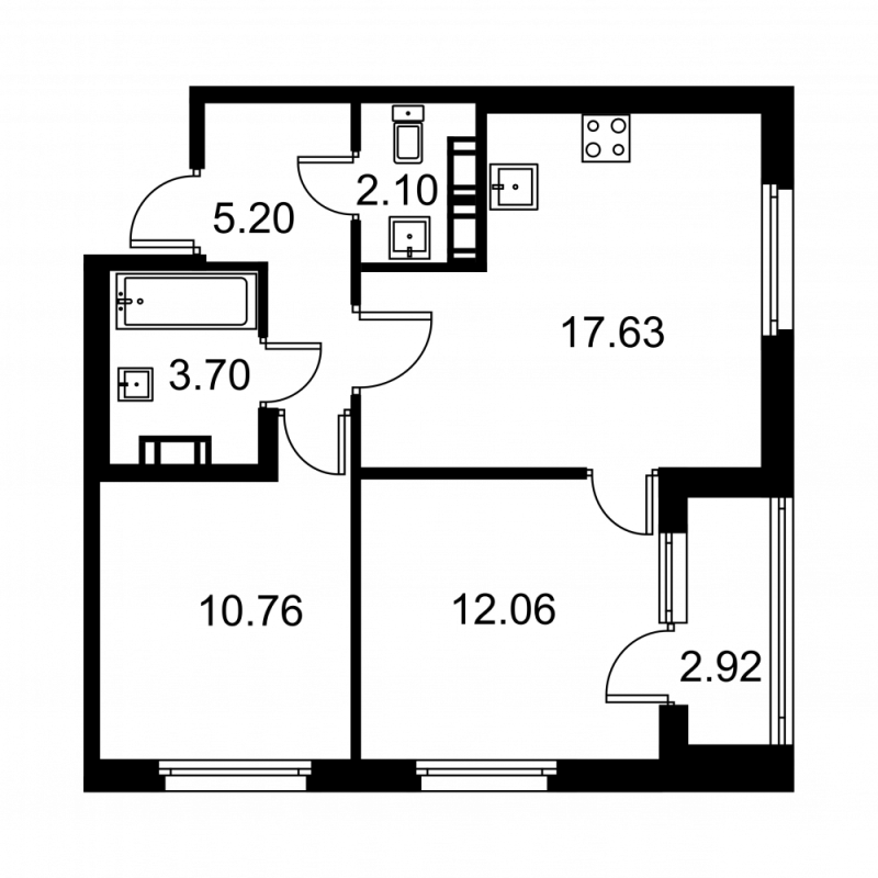 Продажа 2-комн квартиры в новостройке Колпино г., Загородная ул.,  к. D