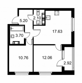 Продажа 2-комн квартиры в новостройке Колпино г., Загородная ул.,  к. D