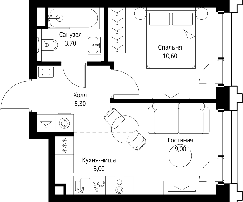 Продажа 1-комн квартиры в новостройке Москва г., Верейская ул.,  к. SET.1.3
