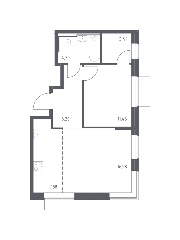 Продажа 1-комн квартиры в новостройке Москва г., Донецкая ул.,  к. 2