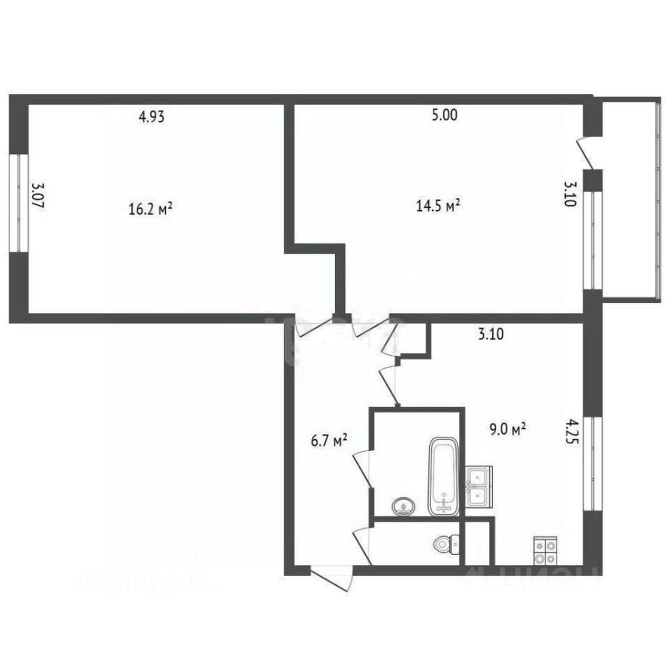 Продажа 2-комн квартиры на вторичном рынке пос. Романовка, 5