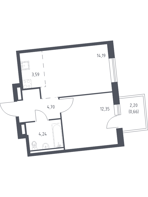 Продажа 1-комн квартиры в новостройке Лаголово д., Гатчинское ш.,  к. 4