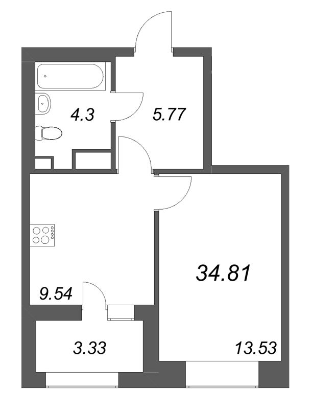 Продажа 1-комн квартиры в новостройке Шушары п., Школьная ул.,  к. 1