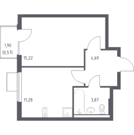 Продажа 1-комн квартиры в новостройке Коробово д., 10 км до МКАД,  к. 6.2