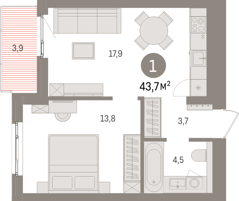 Продажа 1-комн квартиры в новостройке Новоселье п., Петропавловская ул.,  к. 2