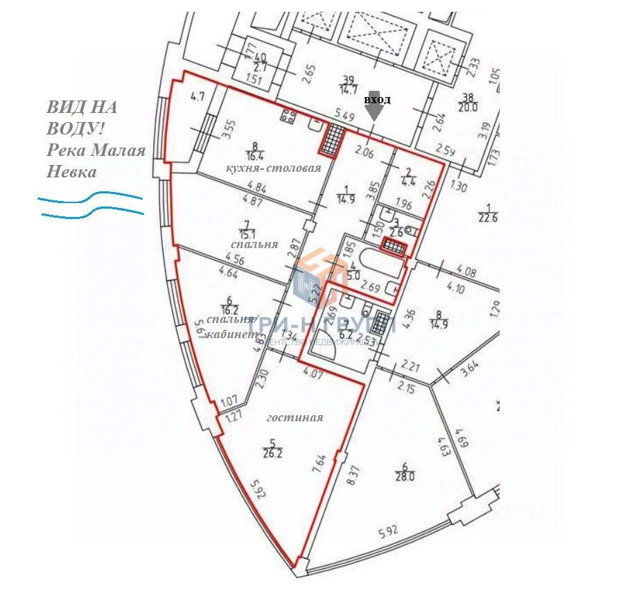 Продажа 3-комн квартиры на вторичном рынке Пионерская улица,  д. 50