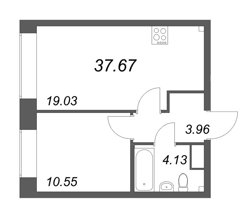 Продажа 1-комн квартиры в новостройке Новоселье п.,  к. 2.4