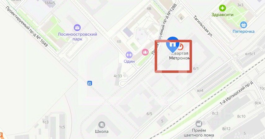 Продажа торгового помещения Иртышский 1-й проезд