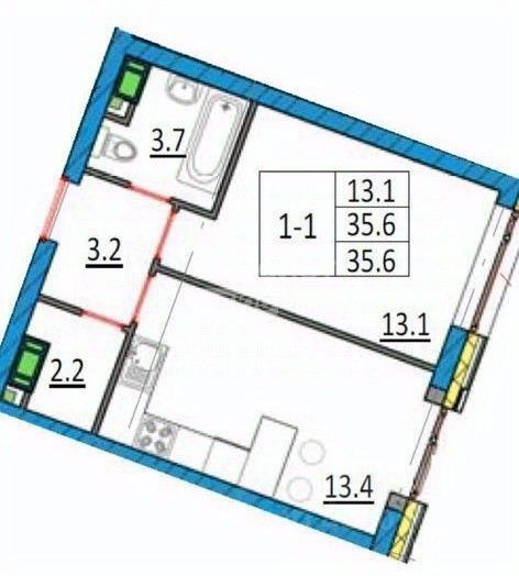 Продажа 1-комн квартиры на вторичном рынке улица Адмирала Макарова, 6Ак1