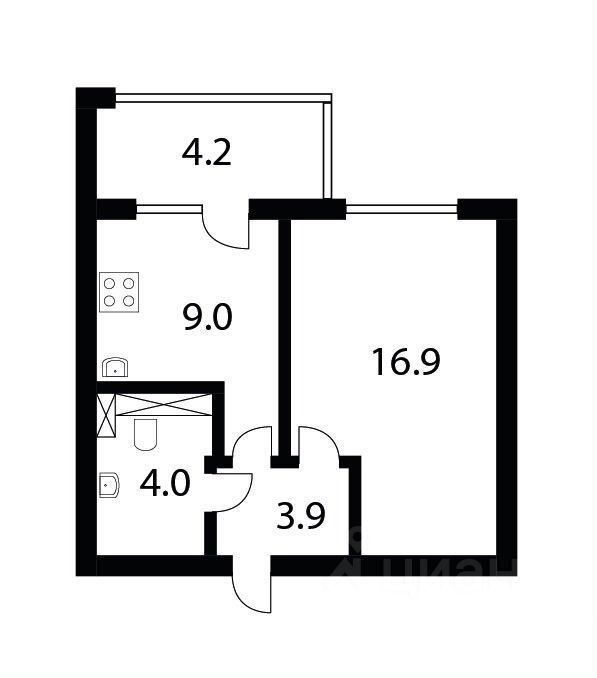 Продажа 1-комн квартиры на вторичном рынке улица Адмирала Трибуца, 7