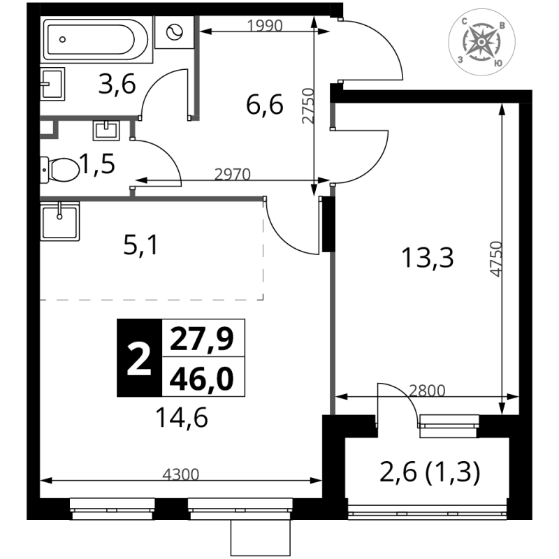 Продажа 1-комн квартиры в новостройке Сапроново д., Калиновая ул.,  к. 5