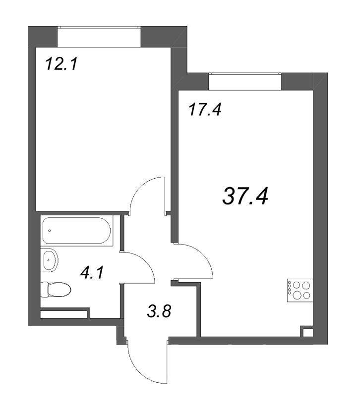 Продажа 1-комн квартиры в новостройке Шушары п., Пулковское ш.,  к. 3