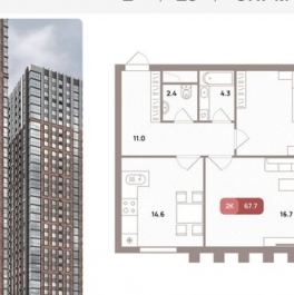 Продажа 2-комн квартиры на вторичном рынке Рязанский пр-кт,  д. 39,  к. 5