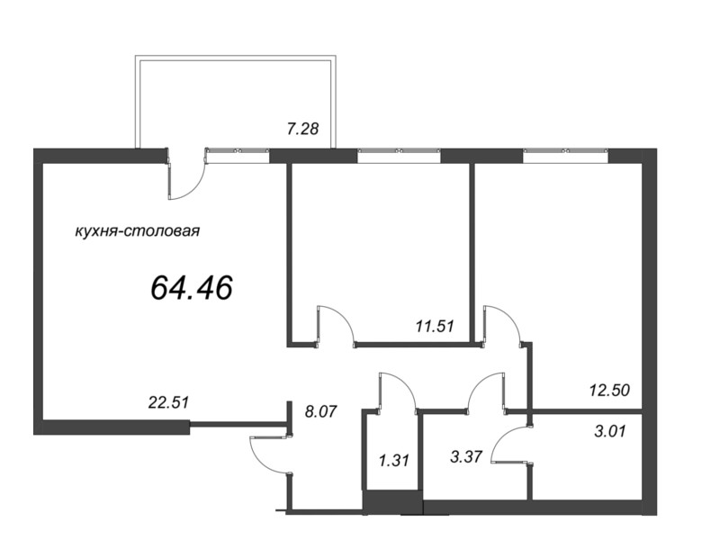 Продажа 2-комн квартиры в новостройке Всеволожск г., Дорога Жизни ш.,  к. 4.6