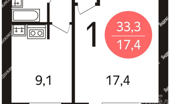 Аренда 1-комн квартиры на вторичном рынке Ялтинская улица,  д. 5
