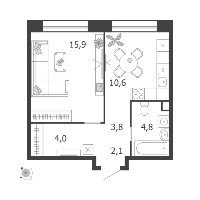 Продажа 1-комн квартиры в новостройке Москва г., Автозаводская ул.,  к. 3.8.3