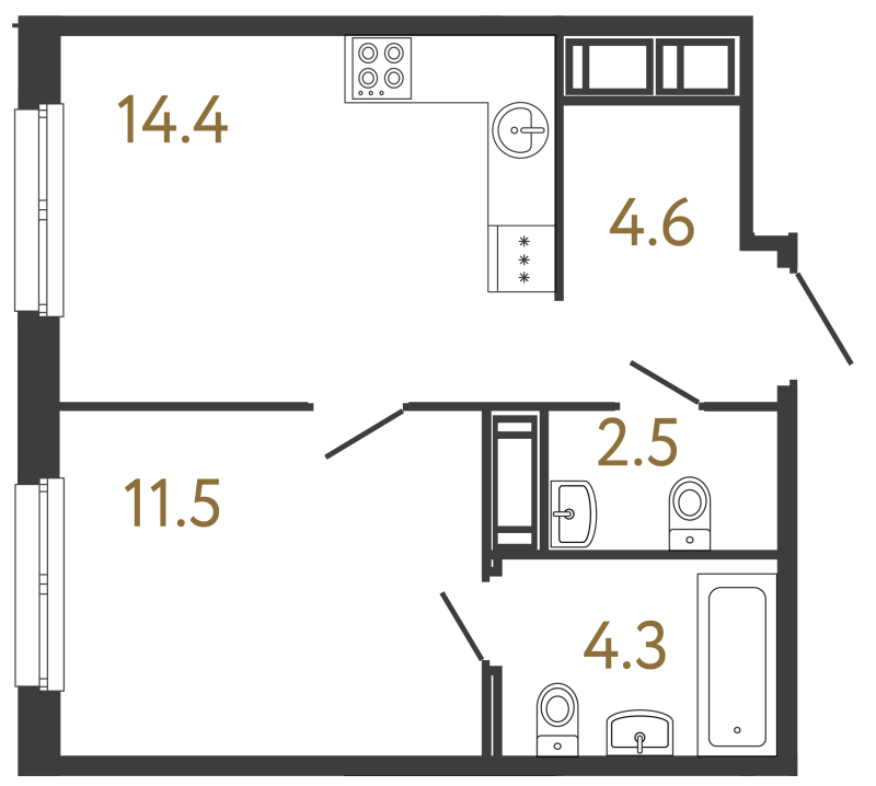 Продажа 1-комн квартиры в новостройке Санкт-Петербург г., Обводного кан. наб.,  к. 1