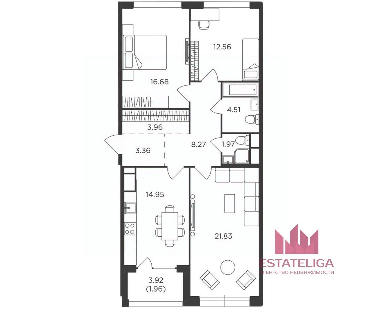 Продажа 3-комн квартиры на вторичном рынке улица Виктора Маслова, 2