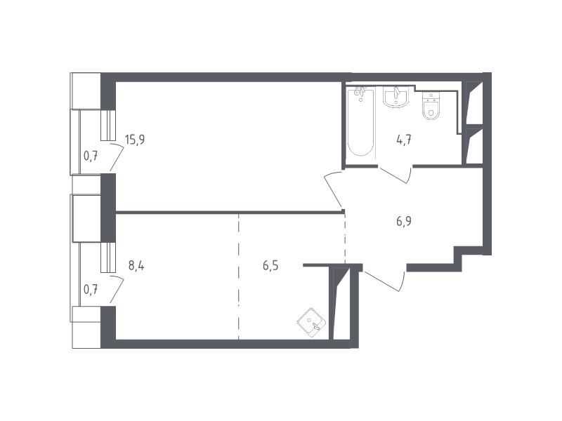 Продажа 1-комн квартиры в новостройке Раздоры д., Мякининское ш.,  к. 19
