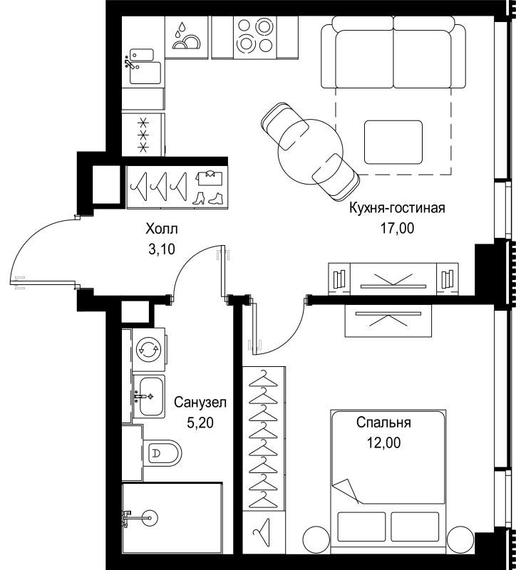 Продажа 1-комн квартиры в новостройке Москва г., Вишнёвая ул.,  к. 1