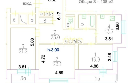 Продажа 3-комн квартиры на вторичном рынке улица Удальцова,  д. 32
