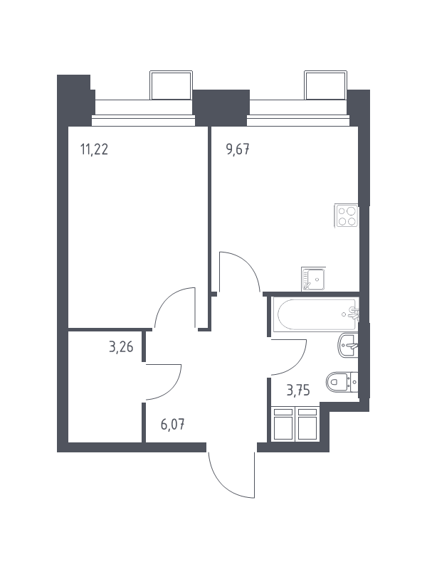 Продажа 1-комн квартиры в новостройке Дудкино д., Цветочная ул.,  к. 2.2