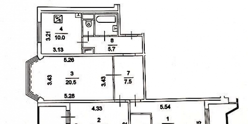 3-комн квартира 3-я Мытищинская улица, 3к2