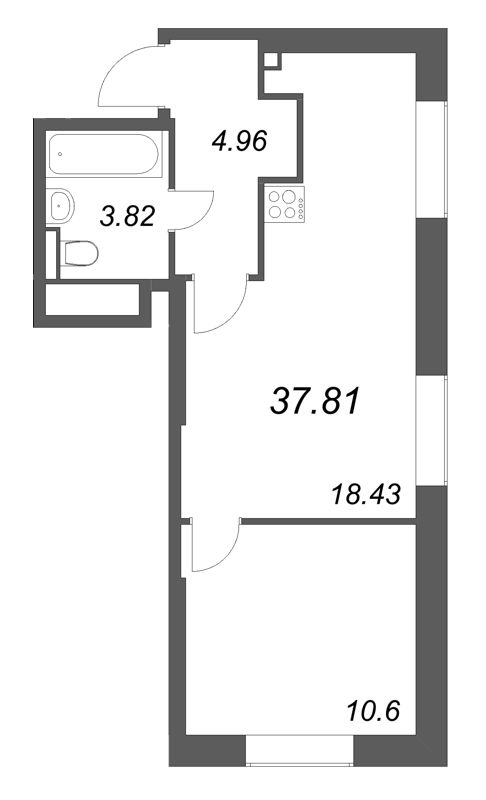 Продажа 1-комн квартиры в новостройке Санкт-Петербург г., Октябрьская наб.,  к. 7